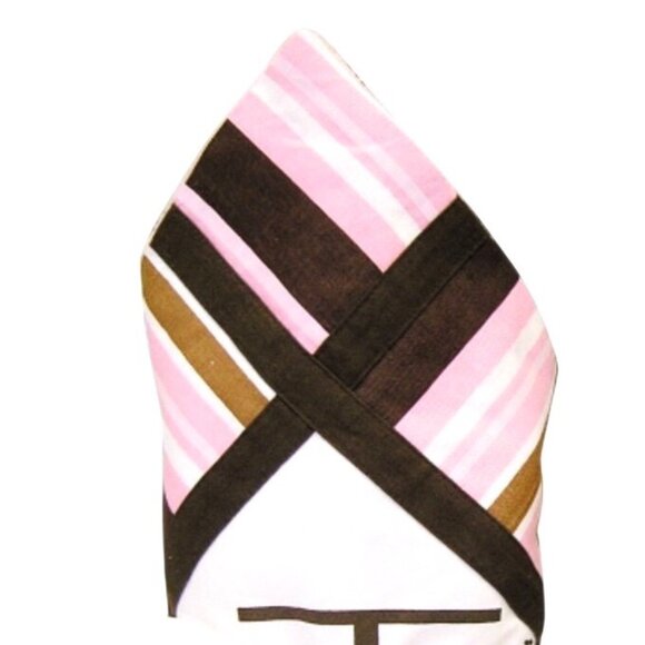 Infant Milestone Tracking Growth Chart Baby Blanket 36"x36" Pink Brown Ruler - Picture 6 of 8